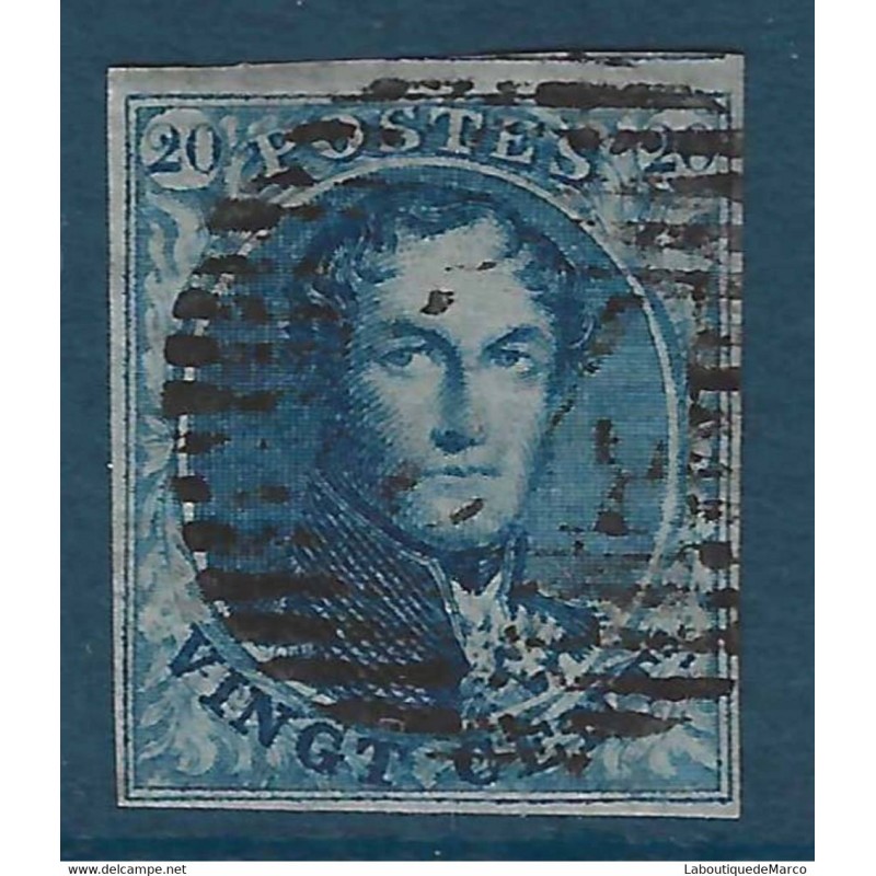 Belgique Yvert No 4 Oblitere 20 cts Leopold