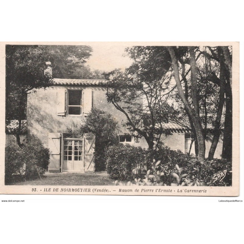 85 - Ile de Noirmoutier - Maison de Pierre l'Ermite - Dos Divisé