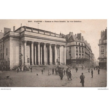 44 - Nantes - Théâtre et Place Graslin - Dos non Divisé