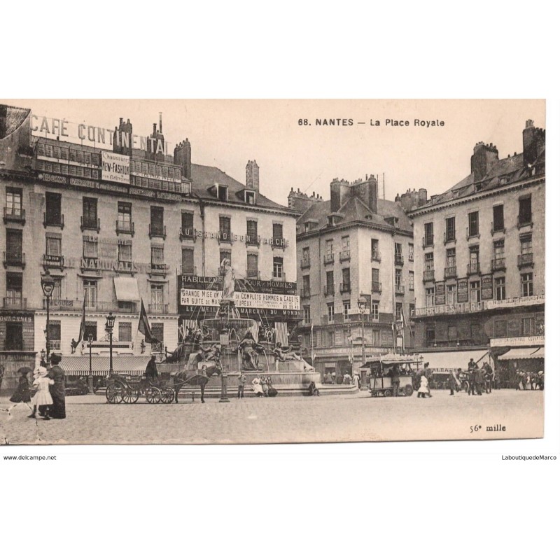 44 - Nantes - La Place Royale - Dos Divisé