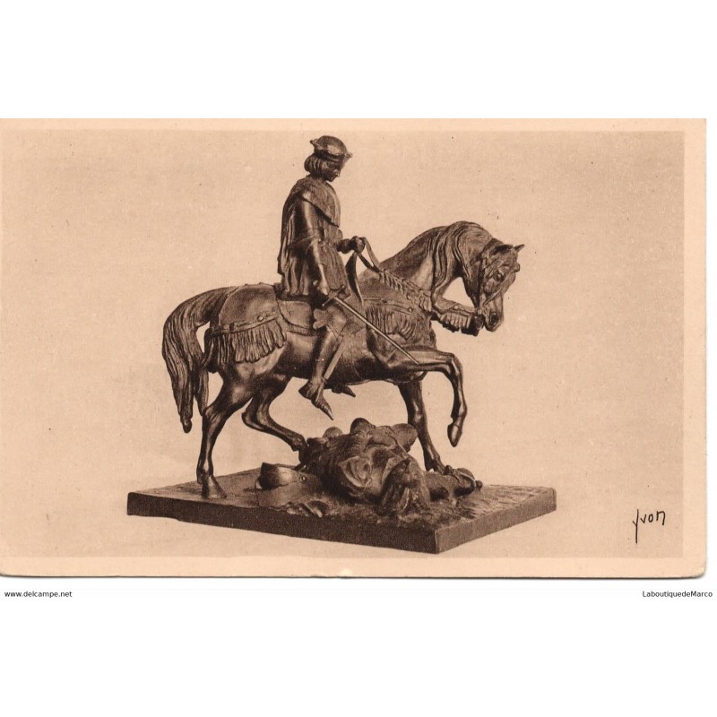 45 - Orléans - Statuette de Jeanne d'Arc - Dos Divisé