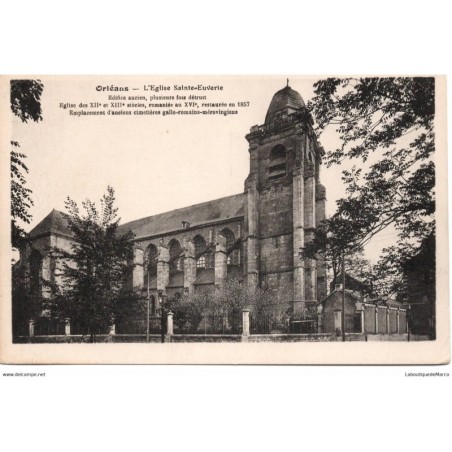 45 - Orléans - L'Eglise Sainte-Euverte - Dos Divisé