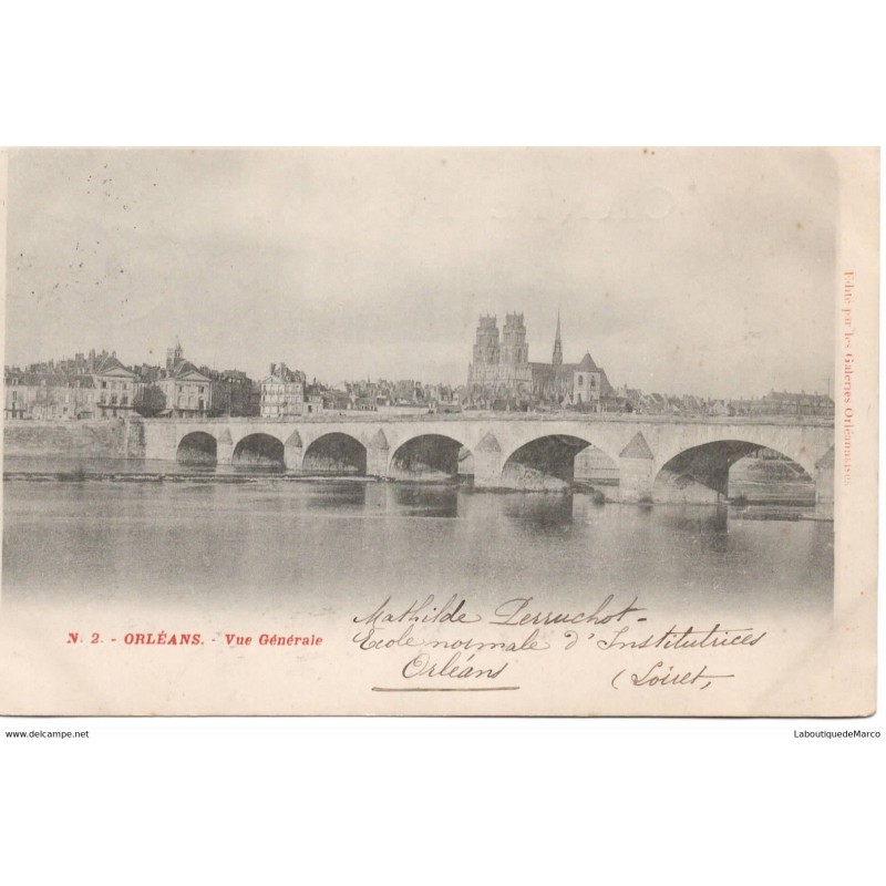 45 - Orléans - Le Pont et sa vue générale - Dos non Divisé