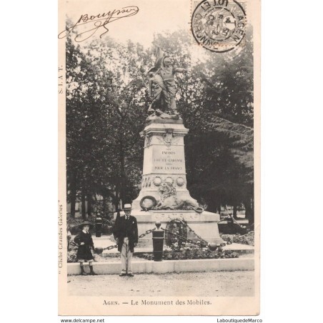 47 - Agen - Le Monument des Mobiles - Dos non Divisé