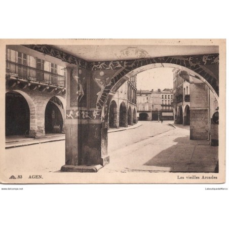 47 - Agen - Les vieilles Arcades - Dos Divisé
