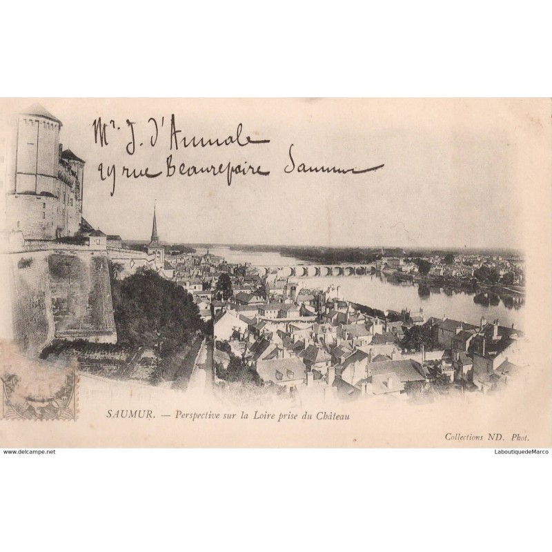 49 - Saumur - Perspective sur la Loire - Dos non divisé
