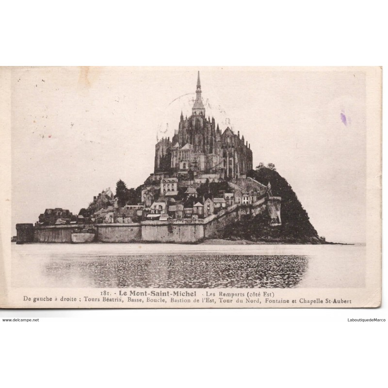 50 - Le Mont-Saint-Michel - Les Remparts (côté Est) - Dos Divisé