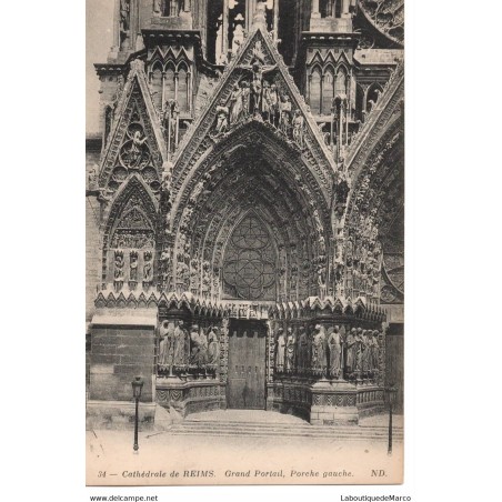 51 - La Cathédrale de Reims - Grand portail - Dos Divisé