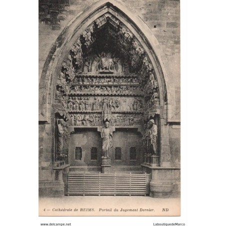 51 - Cathédrale de Reims - Portail du Jugement Dernier - Dos Divisé
