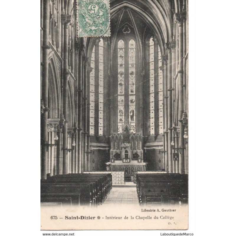52 - Saint-Dizier - Intérieur de La Chapelle du Collège - Dos Divisé