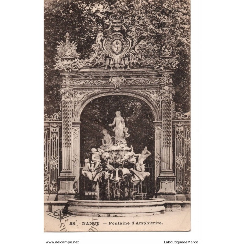 54 - Nancy - Fontaine d'Amphitrite - Dos Divisé