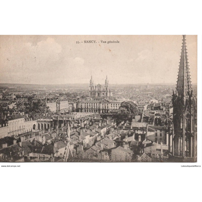 54 - Nancy - Vue Générale - Dos Divisé