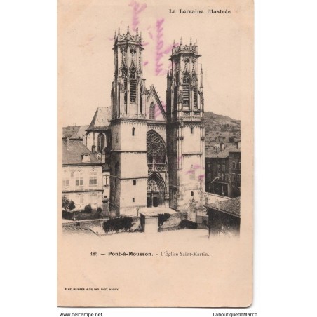 54 - Pont-à-Mousson - L'Eglise Saint-Martin - Dos Divisé