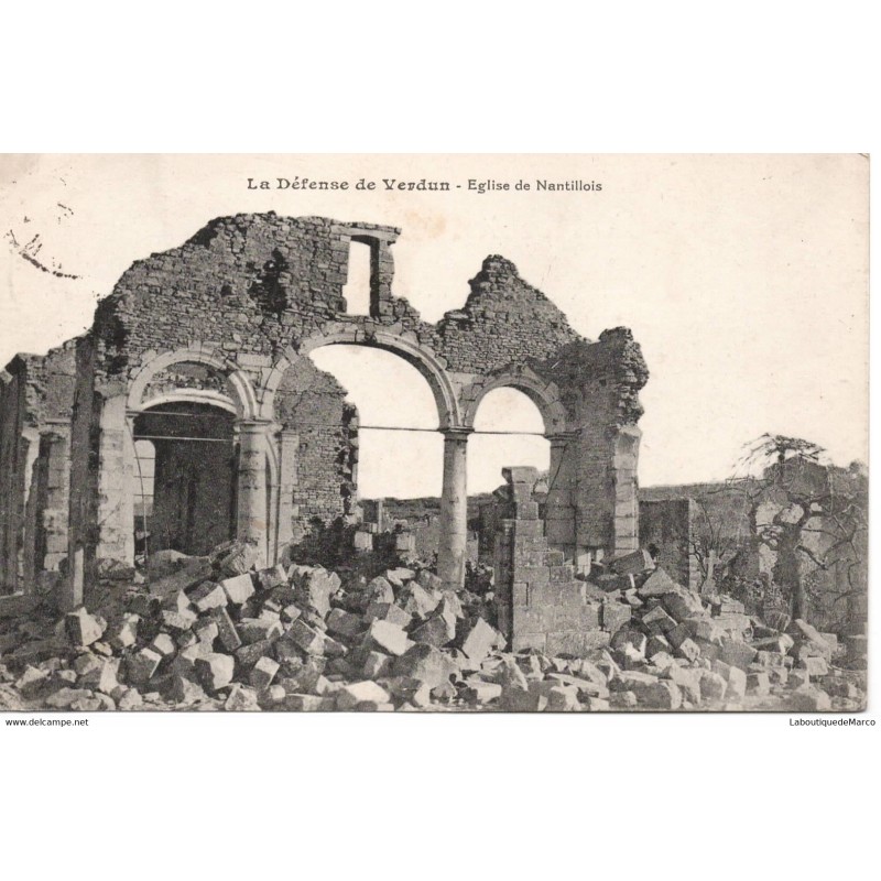 55 - La Défense de Verdun - Eglise de Nantillois - Dos Divisé