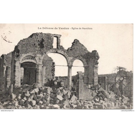 55 - La Défense de Verdun - Eglise de Nantillois - Dos Divisé