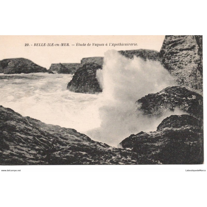 56 - Belle-Ile-en-Mer - Etude de Vagues à l'Apothicairerie - Dos Divisé
