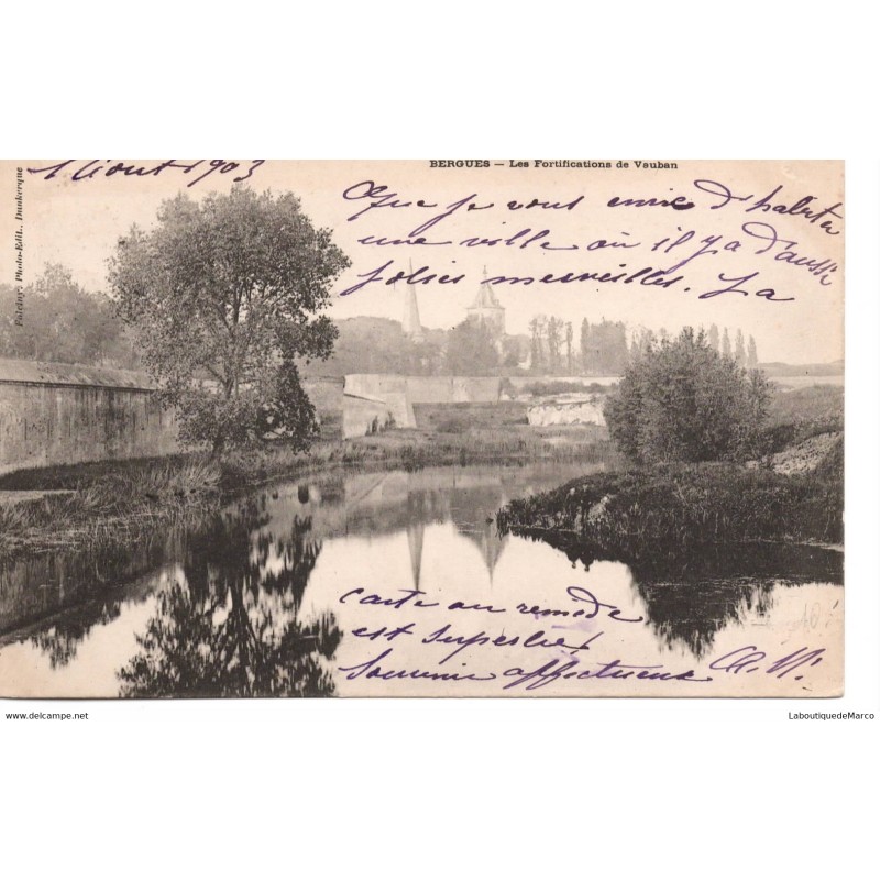 59 - Bergues - Les Fortifications de Vauban - Dos non Divisé