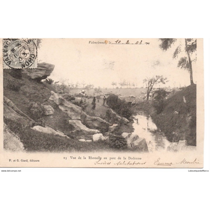 59 - Valenciennes - Vue de la Rhonelle - Dos non Divisé