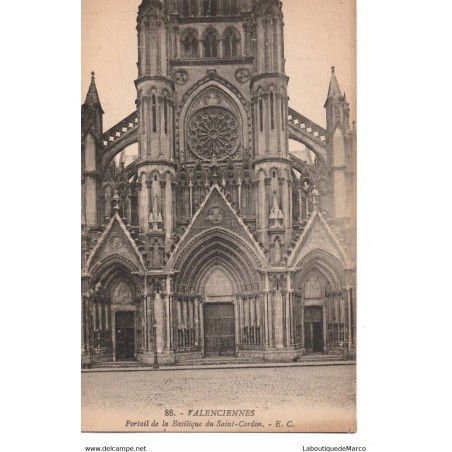 59 - Valenciennes - Portail de la Basilique - Dos Divisé