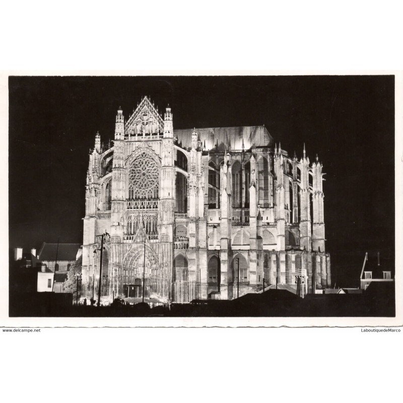 60 - Beauvais - La Cathédrale illuminée - Dos Divisé