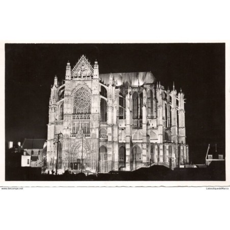 60 - Beauvais - La Cathédrale illuminée - Dos Divisé