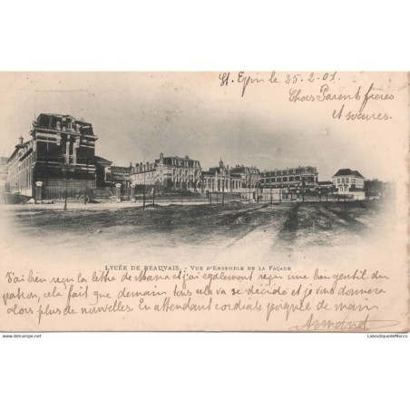 60 - Beauvais le Lycée - Vue d'ensemble de la Façade - Dos non Divisé