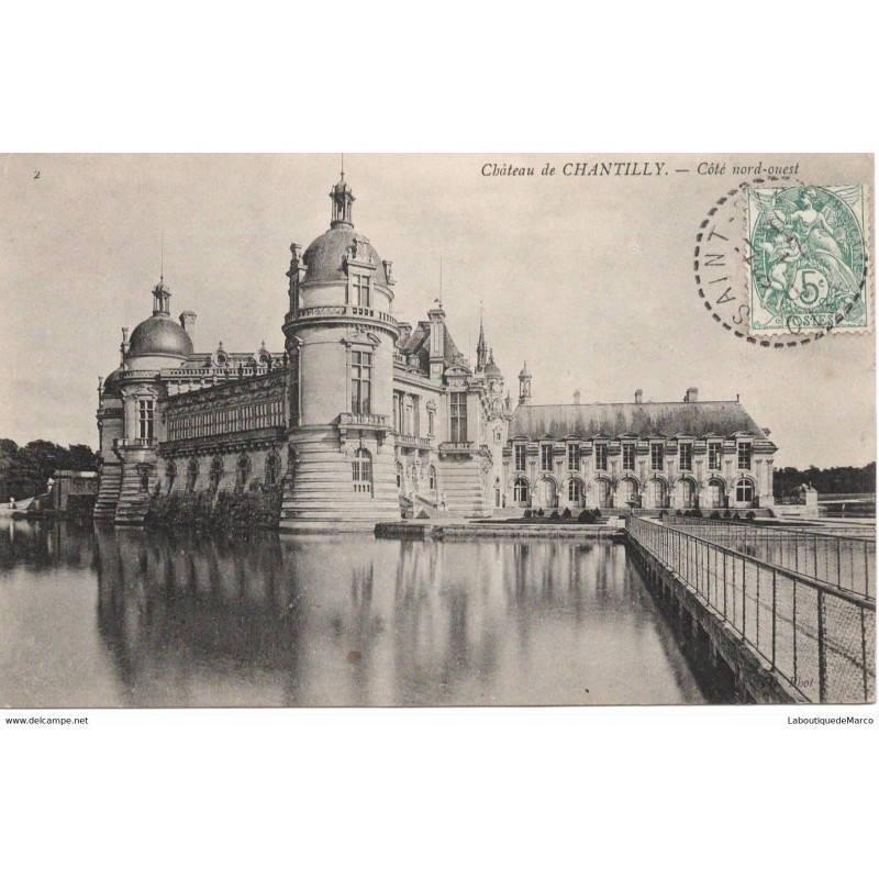 60 - Chantilly le Château - Côté nord-ouest - Dos Divisé