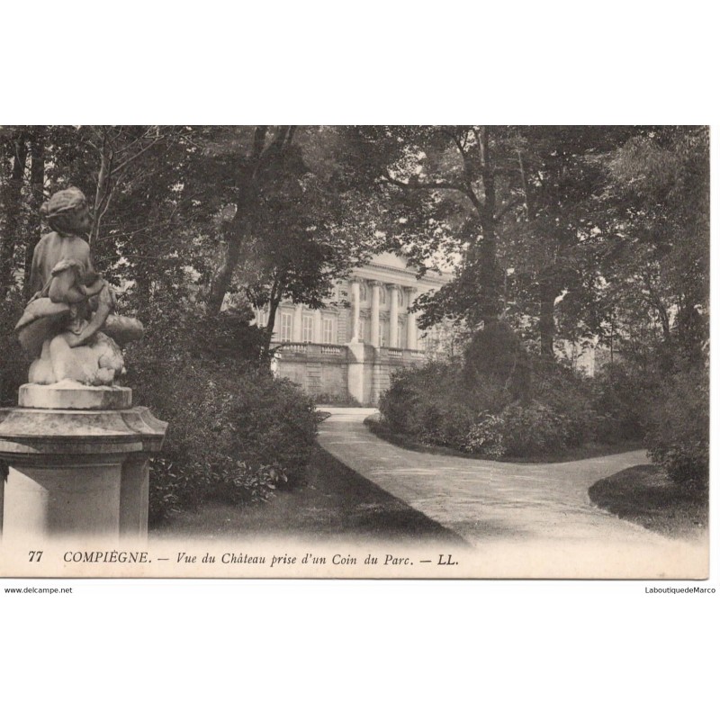 60 - Compiègne - Vue du Château - Dos Divisé