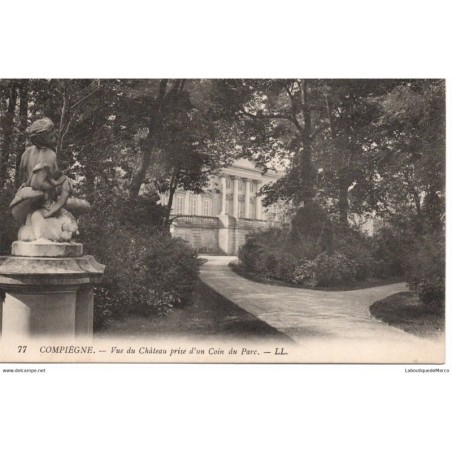 60 - Compiègne - Vue du Château - Dos Divisé