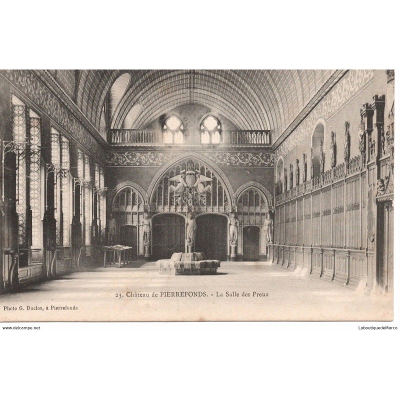 60 - Pierrefonds le Château - La Salle des Preux - Dos Divisé
