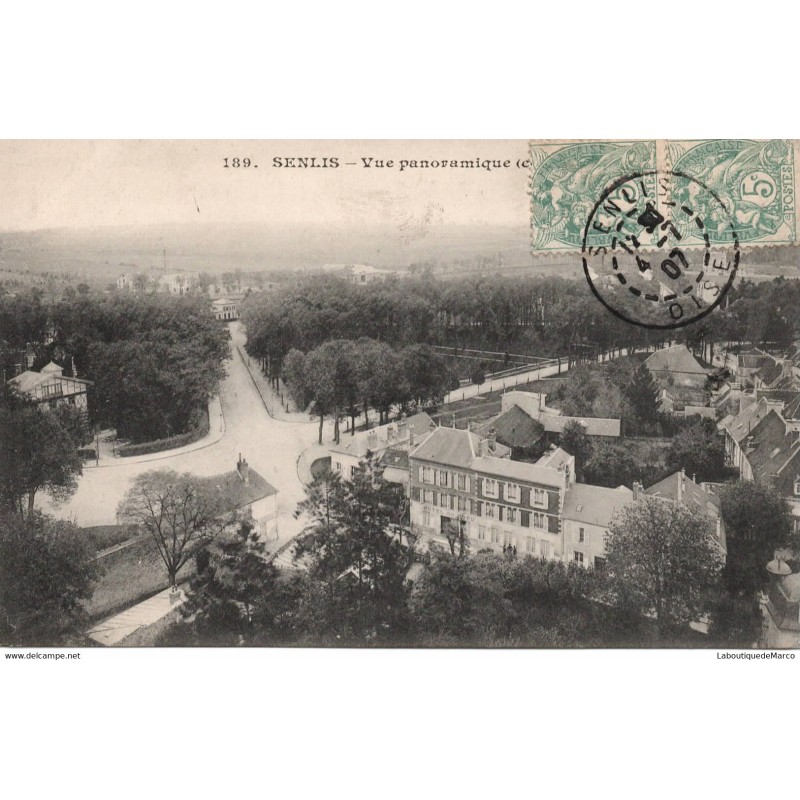 60 - Senlis - Vue panoramique - Dos Divisé