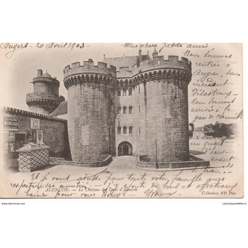 61 - Alençon - Le Château des Ducs d'Alençon - Dos non Divisé