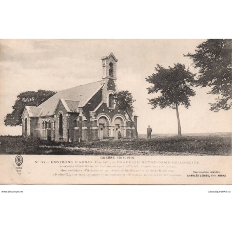 62 - Environs D'arras - Chapelle Notre-Dame-de-Lorette - Dos Divisé - Vintage