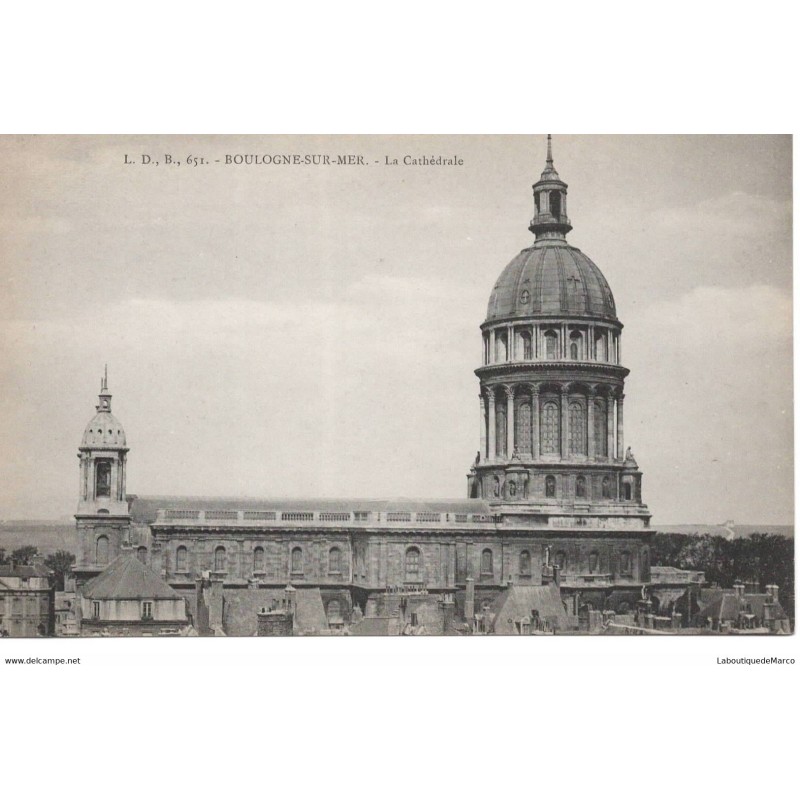 62 - Boulogne-Sur-Mer -  La Cathédrale - Dos Divisé - Vintage
