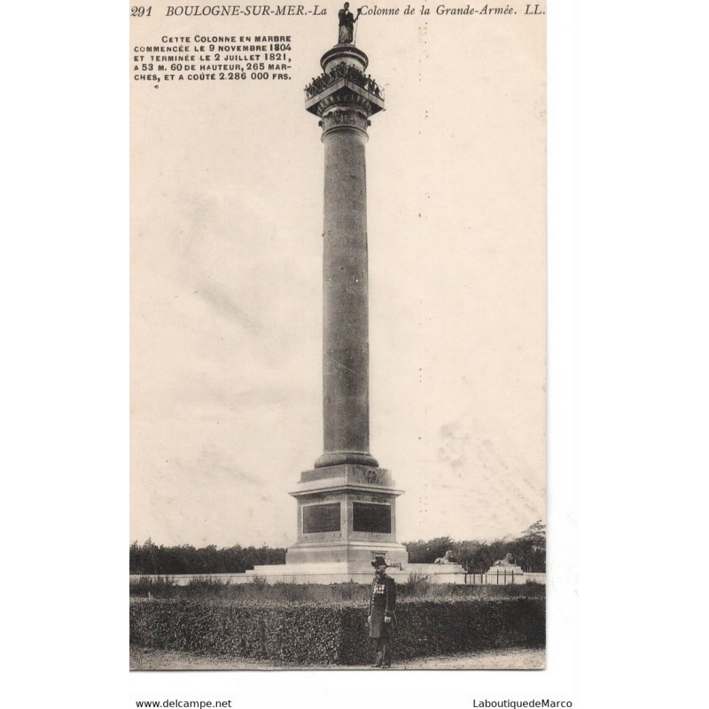 62 - Boulogne-sur-Mer - Colonne de la Grande-Armée - Dos Divisé