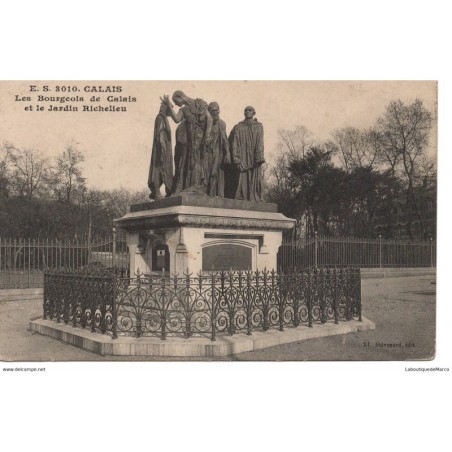 62 - Calais - Les Bourgeois de Calais - Dos Divisé