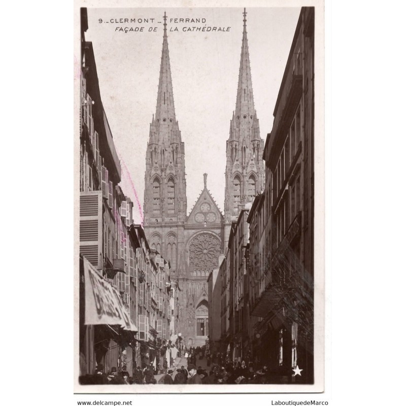 63 - Clermont-Ferrand - La Cathédrale - Dos Divisé