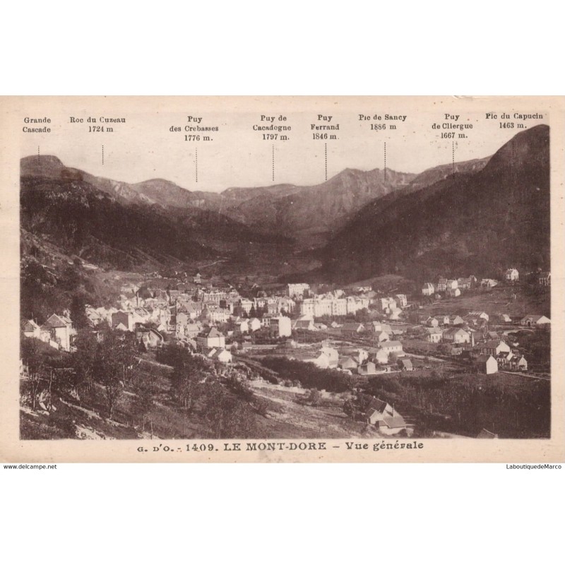 63 - Le Mont-Dore - Vue Générale - Dos Divisé