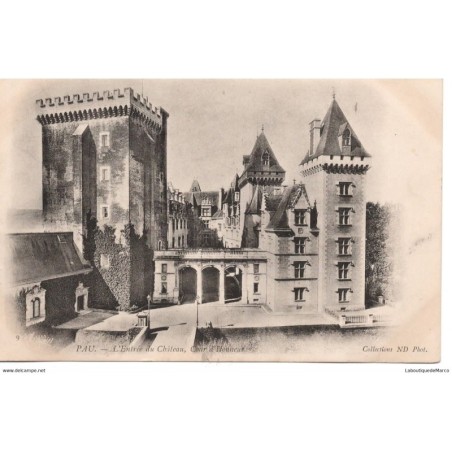 64 - Pau - L'Entrée du Château - Dos Divisé