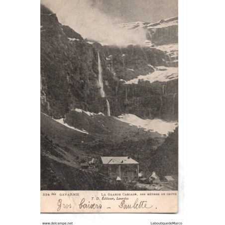 65 - Gavarnie - La Grande Cascade - Dos non Divisé