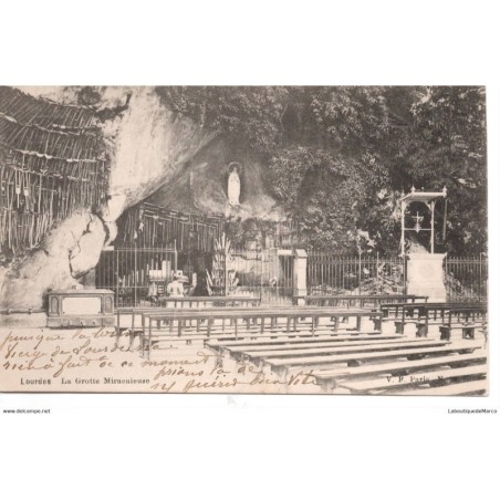 65 - Lourdes - La Grotte Miraculeuse - Dos Divisé