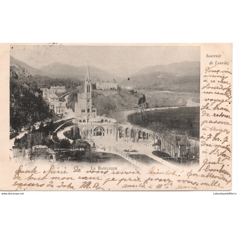 65 - Lourdes - La Basilique - Dos non Divisé