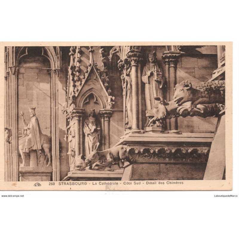 67 - Strasbourg - La Cathédrale côté Sud - Dos Divisé