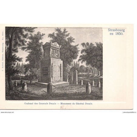 67 - Strasbourg - Monument du Général Desaix - Dos Divisé