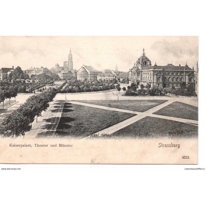67 - Strasbourg - Théâtre et Cathédrale - Dos Divisé