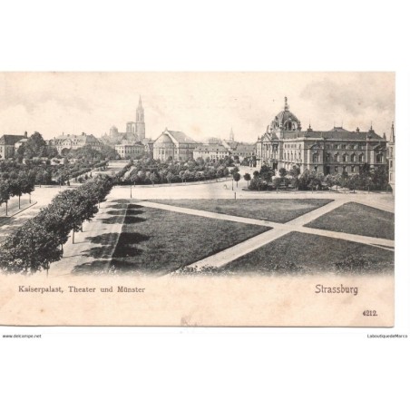 67 - Strasbourg - Théâtre et Cathédrale - Dos Divisé