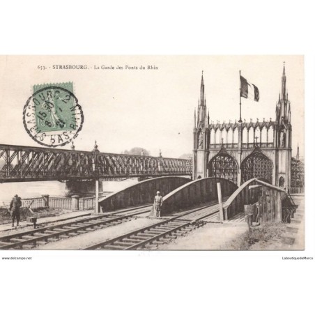 67 - Strasbourg - La Garde des Ponts du Rhin - Dos Divisé