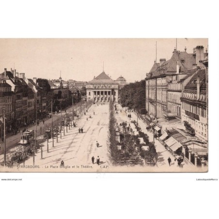 67 - Strasbourg - La Place Broglie et le Théâtre - Dos Divisé