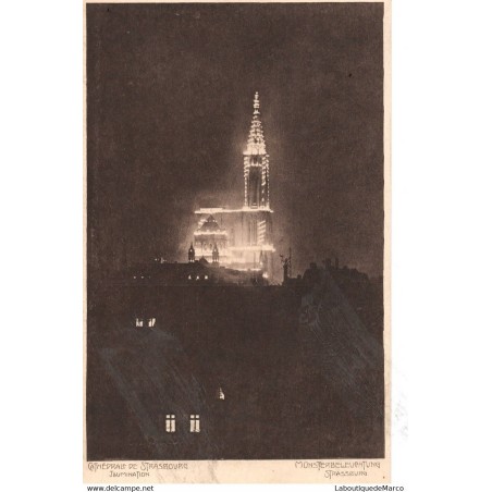 67 - Strasbourg - La Cathédrale éclairée - Dos Divisé
