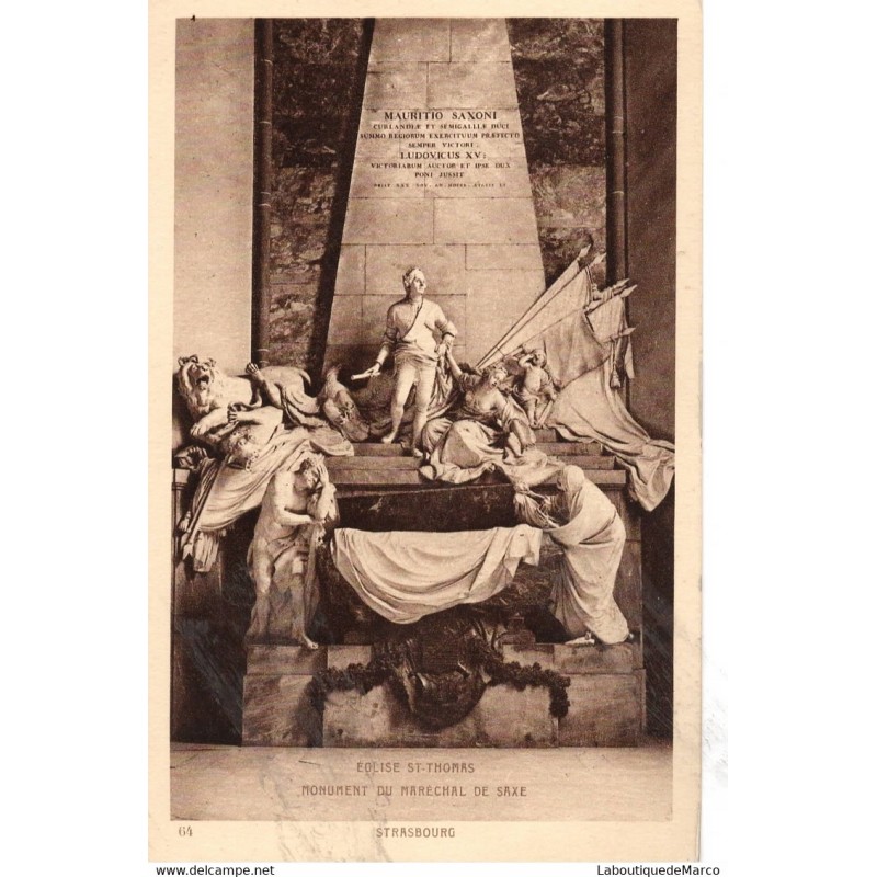67 - Strasbourg - Monument du Maréchal de Saxe - Dos Divisé